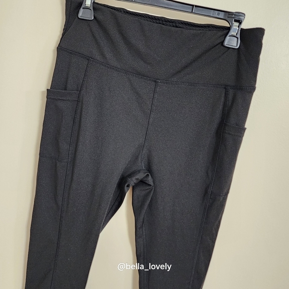 Black Women's Leggings Athletic Pants - Picture 2 of 5